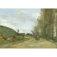 thumbnail image 2 of Jean-Baptiste-Camille Corot 24x18 Black Ornate Framed Double Matted Museum Art Print Titled: The Road to Gouvieux, Near Chantilly, 2 of 5
