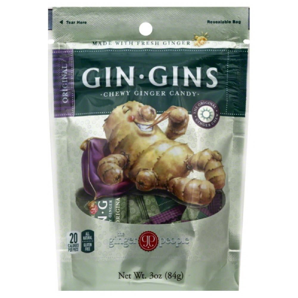 Gins Gins, Ginger Chewy Candy, 3 Oz, 24 Ct