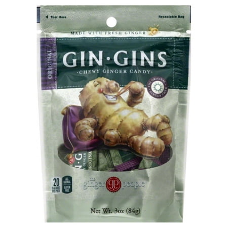Gins Gins, Ginger Chewy Candy, 3 Oz, 24 Ct