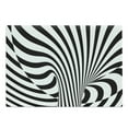 thumbnail image 1 of Abstract Surreal Cutting Board, Optical Illusion Stripes Monochrome Spiral Wirlpool Like Artwork, Decorative Tempered Glass Cutting and Serving Board, in 3 Sizes, by Ambesonne, 1 of 2
