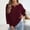 Red, variant on thefmos Women's Off Shoulder Puff Sleeve Sweater Cable Knit Solid Color Cozy Pullover Trendy Fall Winter Outfit, Khaki XL
