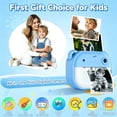 thumbnail image 5 of MOMOTER Kids Instant Print Camera, 1080P Digital, 2.0" Screen, Selfie Video MP3 Games, 32GB Card, 4 Paper Rolls, Toy Gift Blue, 5 of 9