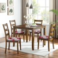 thumbnail image 6 of Pioneer Flower Floral Print Pattern Seat Covers for Dining Room Chairs Set Of 4,Stretch Printed Washable Chair Seat Cover with Elastic Ties and Button,Removable Waterproof Couch Cushion Covers, 6 of 6