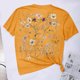 thumbnail image 5 of Tops de Manga Corta de las Mujeres, Cuello Redondo Impreso, Camiseta de Manga Corta para las Mujeres, 5 of 6