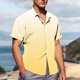 thumbnail image 4 of Mens Casual de Manga Corta Botón Abajo Camisas de Impresión Turndown Cuello Botón Camisa Poliéster, Moda de Verano Superior para Hombres Al Aire Libre, 4 of 6