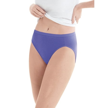 Women's No Ride Up Cotton Hi-Cut Panties 6-Pack