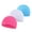Pink+White+Light Blue, variant on 3 Pieces Skull Caps for Kids Boys Girls Head Bandana Cap Cycling Hat for Under Helmet Football Sports Sweat Wicking Caps Running Hats, Fits 6-12 Years