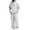 White, variant on Men's Waffle Knit Hoodie and Pants Set Relaxed Fit Loungewear Two Piece Outfit Drawstring Hooded Top with Elastic Waist Trousers
