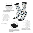 thumbnail image 6 of Goofa Cartoon Helicopters Printed Men's Crew Socks, Soft Durable Breathable Moisture-Wicking with Odor Control Cotton socks, 6 of 9