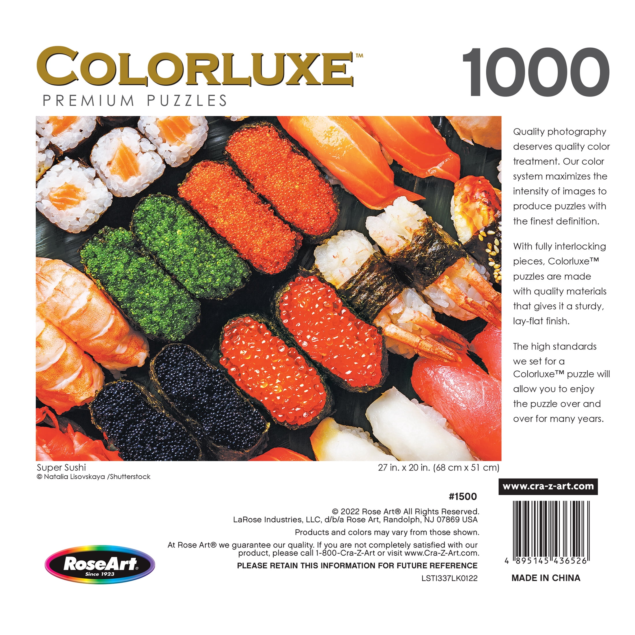 Roseart Colorluxe 1000 Piece Super Sushi Jigsaw Puzzle
