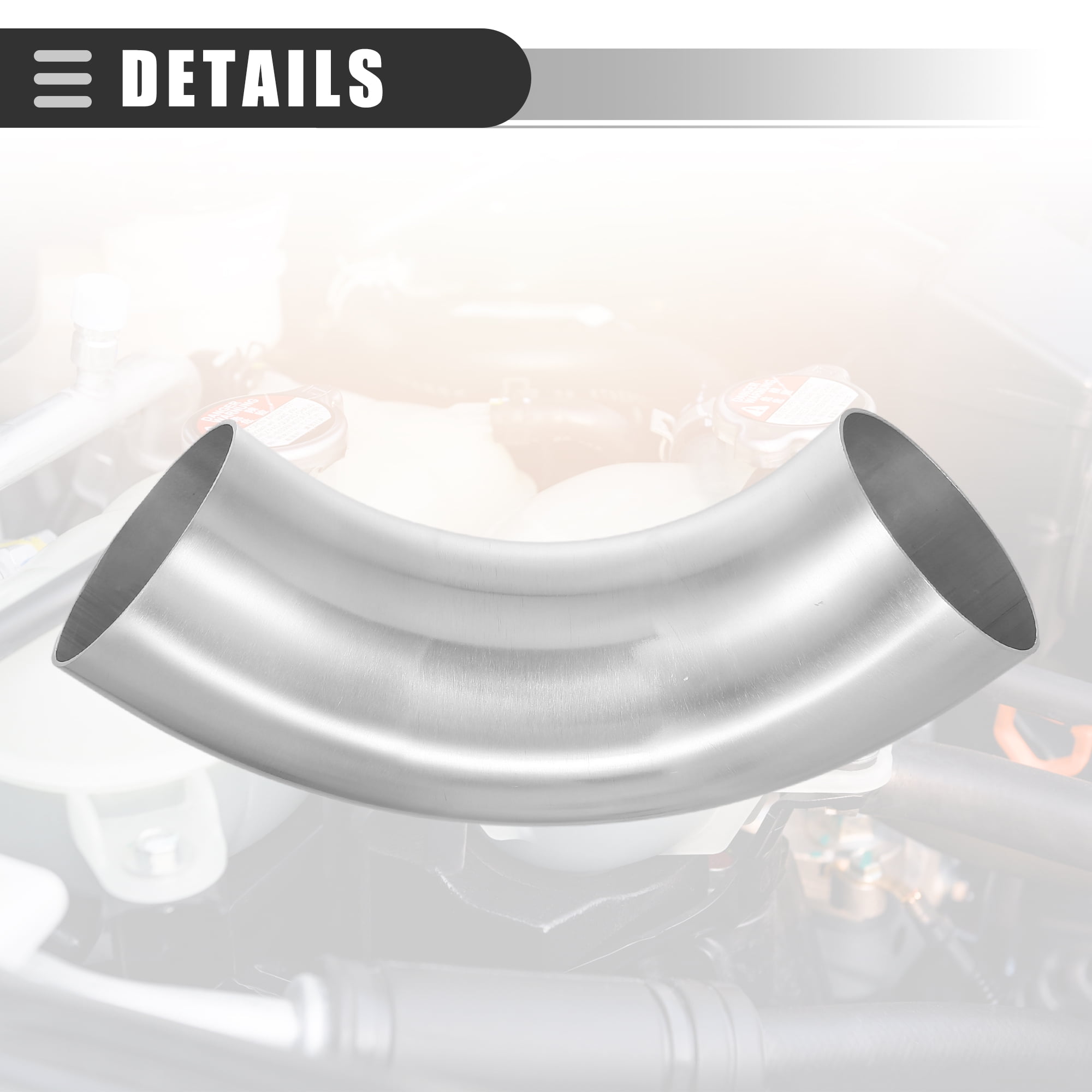 Unique Bargains Leg Length 4 Inch Intercooler Pipe 90 Degree Bend Elbow Tube 4" OD 102mm