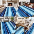 thumbnail image 6 of Area Rug 60×96in, Abstract Modern Blue Stripes Floor Carpet Living Room Rug, Mexican Geometric Lines Non-Slip Welcome Mat Indoor Rugs for Bedroom Dining Room, 6 of 9