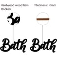 thumbnail image 3 of Letrero de madera para baño, decoración de baño, letras negras recortadas en madera, arte de pared cortado con láser, rústico, sin terminar, bricolaje, para puerta de entrada, hogar, baño, inodoro,, 3 of 7