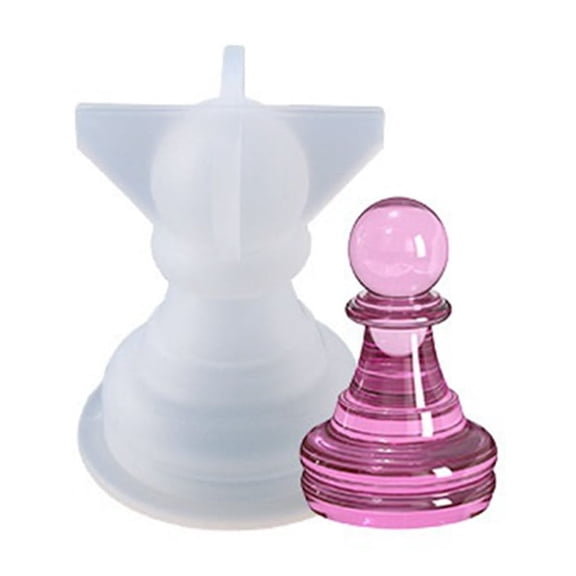 1pc Chess Silicone Molds Resin Casting Molds Clay Craft Mold Tools Pawn White 29x34mm Inner Diameter: 20mm
