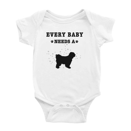 

Every Baby Needs A Tibetan Terrier Dog Funny Baby Romper For Boy Girl 0-3 Months