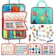 thumbnail image 3 of Tablero Ocupado Para Niños Pequeños Juguetes De Rompecabezas Para Vestirse A Sí Mismos, Tablero Básico De Fieltro Para Bebés En 3D, Regalo Para Niños Y Niñas Sywqhk Libre de BPA, 3 of 4