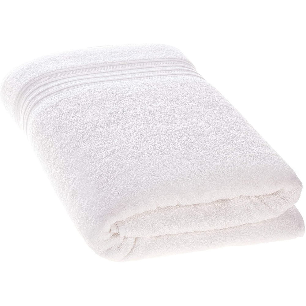 Hammam Linen 35x70 Bath Sheets White Soft Fluffy, Absorbent and Quick