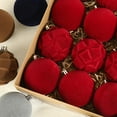 thumbnail image 2 of 3.15in Christmas Tree Ornaments Velvet Balls - Pack of 12pcs Shatterproof Xmas Bulbs Christmas Decorations Set For Holiday Wedding Halloween Decorations, 2 of 9