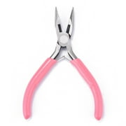 1pc Carbon Steel Jewelry Pliers Needle Nose Pliers Wire Cutters Polishing Pink