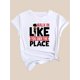 thumbnail image 3 of Camiseta para mamá para mujer ropa de calle clásica veranoWomen'S Afro Sexy Lady Letter Print T-Shirt, Casual Fashion Crew Neck Short Sleeve Tee, 100% Polyester Knit Fabric, Medium Stretch, Spring/S, 3 of 7