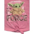 thumbnail image 2 of Star Wars The Mandalorian Girls' Baby Yoda Tie-Front T-Shirt, Sizes 2T-6x, 2 of 2