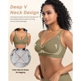 thumbnail image 3 of Cassie Liz Deep V Bras for Women Seamless Bralette Comfort Push Up Plunge Bra with Support, 3 of 7