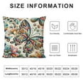 thumbnail image 5 of GOSMITH  Butterfly Throw Pillow Cover Spring White Floral Pattern with Colorful Butterflies and Flowers Decorative Rectangular Pillowcase for Sofa and Bed Couch, 5 of 5