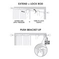 thumbnail image 4 of Maytex Smart Rods Adjustable Tension Window Curtain Rod, 28"-48", No Drilling Needed, Brushed Nickel, 4 of 5
