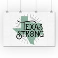 thumbnail image 1 of Texas Strong - Letterpress - Lantern Press Artwork (36x54 Giclee Gallery Print, Wall Decor Travel Poster), 1 of 1