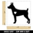 thumbnail image 2 of Rat Terrier Dog with Heart Self-Inking Rubber Stamp Ink Stamper - Orange Ink - Small 1 Inch, 2 of 7