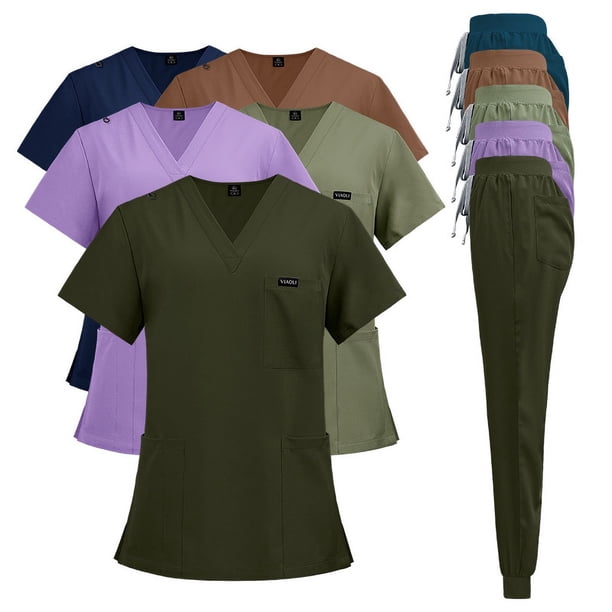 Ropa de manga corta para el lavado de manos en color para sala de operaciones, ropa de enfermera para el cuidado de la piel de mujer, ropa de aislamiento para cirujanos, monos