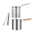 thumbnail image 3 of Olla freidora con cesta coladora Herramienta de cocina Resistente Práctica 3L Freidora profunda con pinzas, 3 of 9