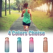 1000ml Portable Sports Water Cup Gradient Large Capacity Outdoor Water Bottle Tritan Material Water Kettle with Scale for Gym School Sports Bicycle