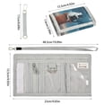 thumbnail image 3 of JIALIOU Nylon Trifold Card Wallet with ID Window Zipper Pocket for Men Women Teen Cats on House with Moon, 3 of 7