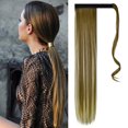 thumbnail image 1 of Straight Ponytail Extensions Long, 24 ”(61cm) Synthetic Hairpiece Hair Extension Wrap Around Ponytail Extensions Braid Clip In Ponytail Extension For Women Girls, 1 of 6