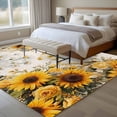 thumbnail image 4 of 8x10 Area Rugs for Living Room, Farmhouse Sunflower Non Slip Area Rugs for Kitchen Bedroom Entryway, Vintage Daisy Butterflies Rustic Burlap Washable Carpet Runner Rug Floor Mats for Bedroom, 4 of 8
