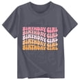 thumbnail image 3 of Kiijoy Little Girls Birthday Short Sleeve T-Shirt Letter Print Soft T Shirt, Sizes 6-7, 3 of 3