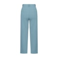 thumbnail image 4 of Yifymode Womens Pants Summer Casual High Waist Straight Leg Pants Loose Fit Lightweight Lounge Trousers with Pockets,Light Blue L, 4 of 6