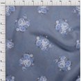 thumbnail image 4 of oneOone Velvet Blue Fabric Florals Sewing Fabric By The Yard Printed Diy Clothing Sewing Supplies 58 Inch Wide, 4 of 4