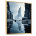 thumbnail image 2 of Designart "Teal Grey Iceberg Monochromatic Charm" Nautical & Beach Floater Framed Wall Decor, 2 of 7