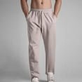 thumbnail image 2 of WREESH Men's Cotton Sweatpants Casual Fashion Lace Up Elastic Pants Sports Pants Rose Gold, 2 of 4