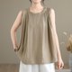thumbnail image 1 of Xuyuer Women Sleeveless Sweater Tank Round Neck Casual Geometric Knit Sweater Top Women's Floral Print Tunic Tank Tops Blouse Shirts Loose Fit Graphic Tees Summer Vintage Tank Tops 2026, 1 of 9