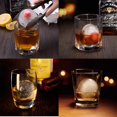 thumbnail image 4 of 2 Pack Ice Ball Molds, Round Ice Cube Molds - Whiskey Ball Ice Mold - Makes 2.5 Inch Ice Balls, 4 of 7