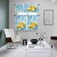 thumbnail image 5 of Lemon in Water Kitchen Curtains Valances and Tiers Set of 3 Watercolor Lake Tier Curtains and Valance with Rod Pocket for Small Windows, 27.5"x36", 5 of 9
