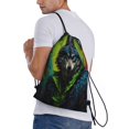 thumbnail image 3 of Drawstring Backpack - Realistic Style Wolf Warrior Splash Proof Small Drawstring Gym Bag for Women Men, Cinch Sports String Bag Backpack for Travel Swimming Beach, 3 of 8