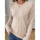thumbnail image 4 of Suéteres de Punto para Mujer, Estilo Pullover, Larga, Moda Otoño Albaricoque XL, 4 of 9