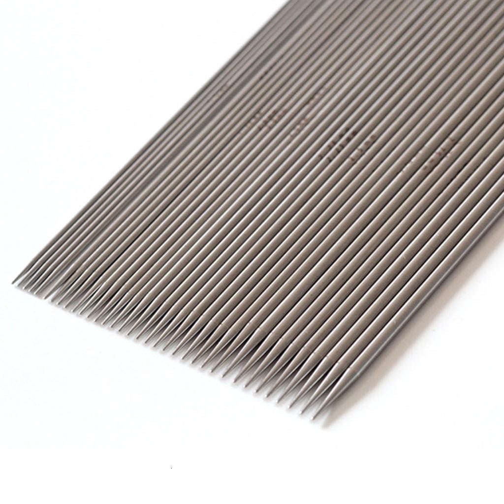 35Pcs Double Pointed Pointed Knitting Needle 15.0cm Stainless Steel Straight Knitting Needle Set for Knitting Weaving