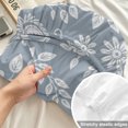 thumbnail image 4 of Twin Sze Fitted Sheet Set - Blue Paisley 2 Piece Bedding Sets 16" Deep Pocket Fitted Sheet with 1 Pillowcase, Ethnic Vintage Floral Botanical Abstract Brushed Microfiber Hotel Luxury Bed Sheets, 4 of 9