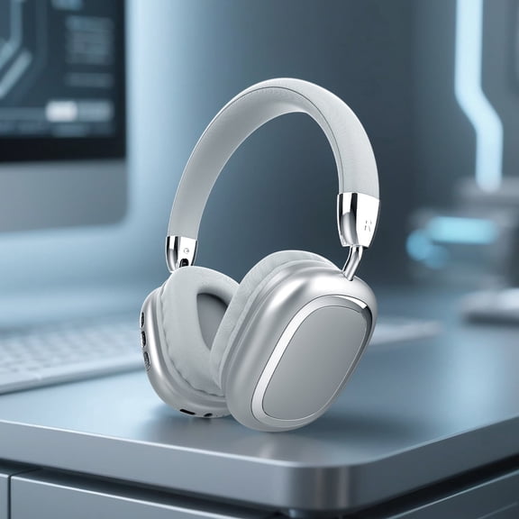 B35S Wireless Over Ear Headphones, Noise Canceling Bluetooth 5.3 Headphones with Microphones,Hi-Res Audio,48H Playtime,Foldable,Breathable Soft Earpads for iOS/Android/Samsung/PC