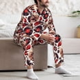 thumbnail image 7 of Balery record lips Skull Pattern Pajama Sets for Men Long Sleeve 2 Piece Sleepwear Loungewear Sets Soft PJ's with Pockets Long Sleeve Comfy Pj Sets-X-Large, 7 of 7